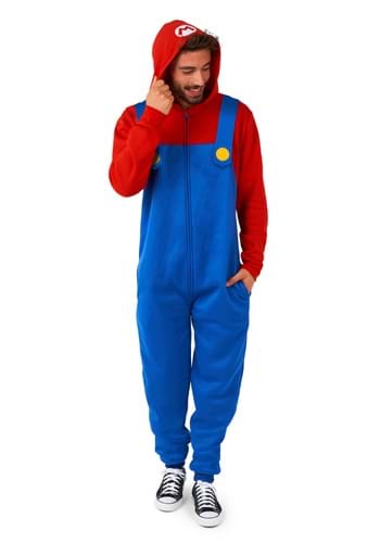 Adult Super Mario Bros Mario Costume Onesie