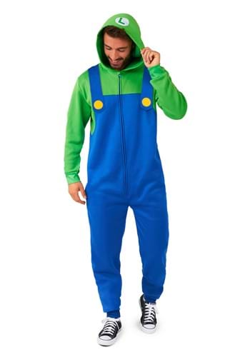 Adult Super Mario Bros Luigi Costume Onesie