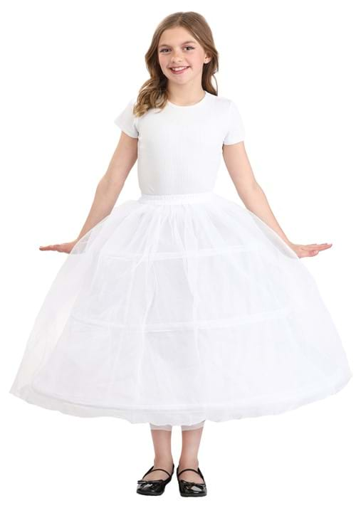 Girls Premium Full Length White Petticoat Accessory