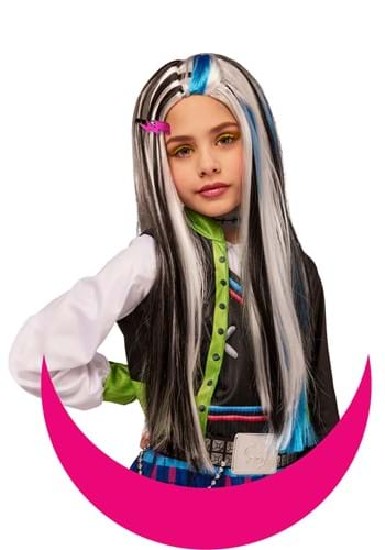 Girls Monster High Frankie Costume Wig
