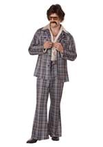 Mens 3 Piece 70s Plaid Leisure Suit Costume Alt 3