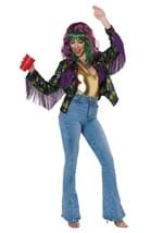 Womens Mardi Gras Sequin with Fringe Trim Jacket Alt 1