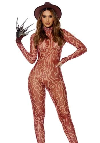 Sexy Nightmare Freddy Jumpsuit Costume with Glove