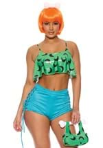 Womens 4 Piece Flirty Bedrock Pebbles Costume