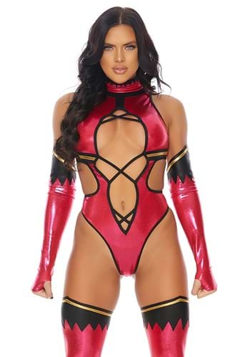 Sexy Pink Video Game Kombat Fighter Costume