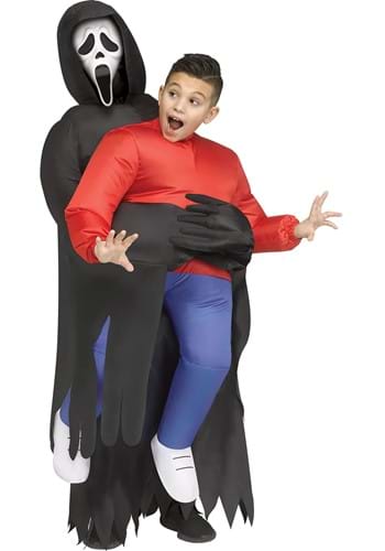 Kids Inflatable Ghost Face Piggyback Costume