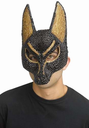 Rhinestone Anubis Mask for Adults
