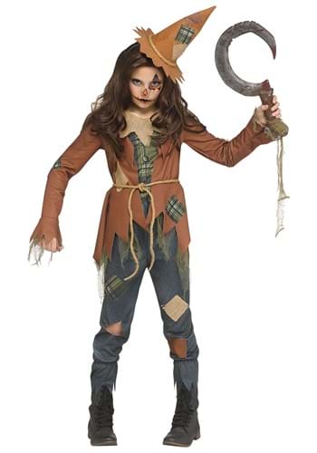 Girl's Scary Scarecrow Costume