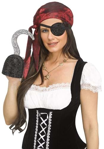 Rhinestone Pirate Hook Accessory for Adults