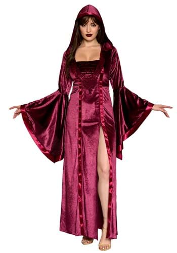Velvet Hooded Renaissance Maiden Costume