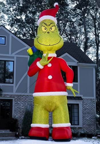 25 Foot Grinch Santa Inflatable Decoration