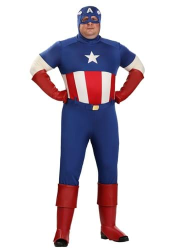 Plus Size Premium Captain America Costume