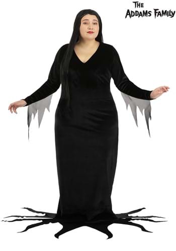 Plus Size 1960s Morticia Addams Womens Costume