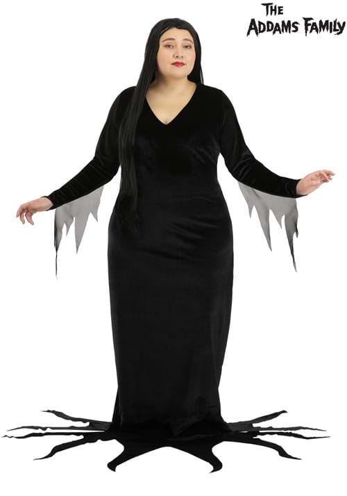 Plus Size 1960s Morticia Addams Womens Costume