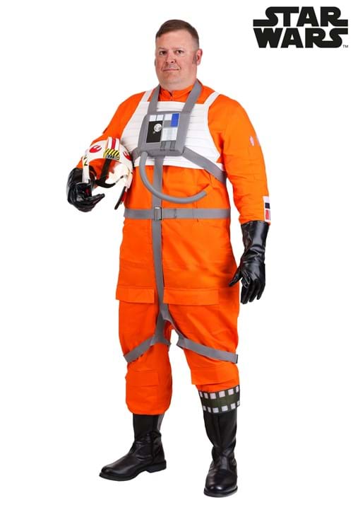Plus Size Deluxe Star Wars XWing Pilot Mens Costume