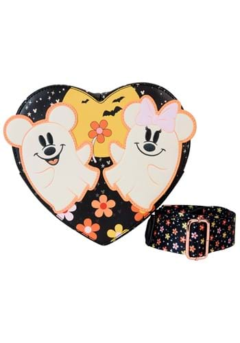 Disney Mickey Minnie Ghost Figural Heart Bag Loungefly