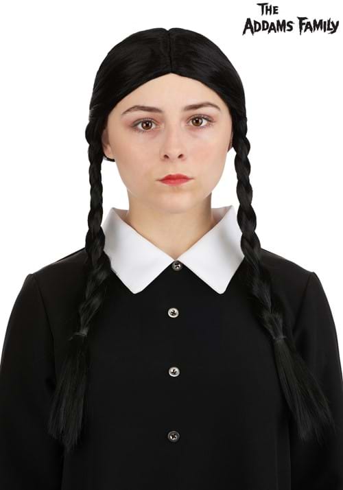 1960s Wednesday Addams Womens Costume Wig