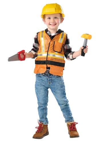 Construction Worker Toddler Costume Kit