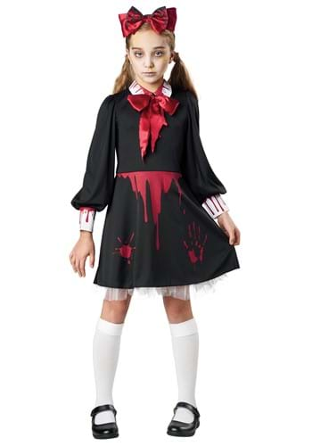 Girls Zombie Victorian Babydoll Costume Dress