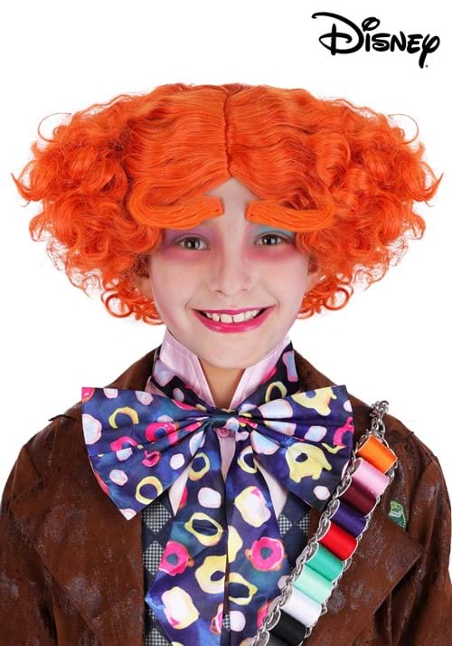 Kids Disney Mad Hatter Costume Wig Eyebrows