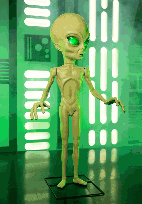 4.5FT Animatronic Area 51 Roswell Alien Decoration