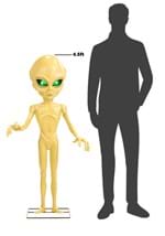 4.5FT Animatronic Area 51 Roswell Alien Decoration 8