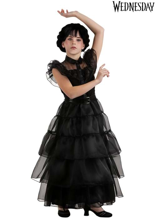 Wednesday Addams RaveN Dance Girls Costume Dress