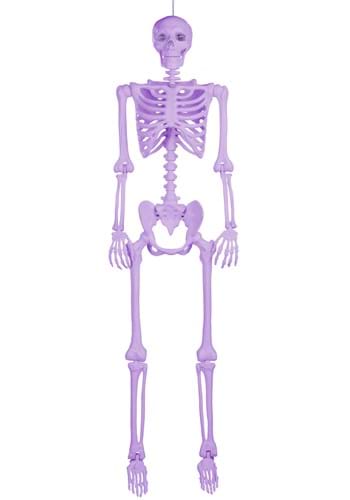 5FT Poseable Crazy Bones Skeleton Purple Decoration
