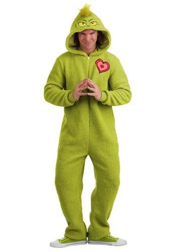 Adult Grinch Costume Onesie Alt 1