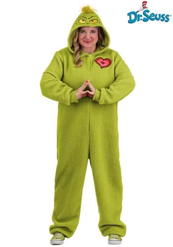 Plus Size Grinch Adult Costume Onesie