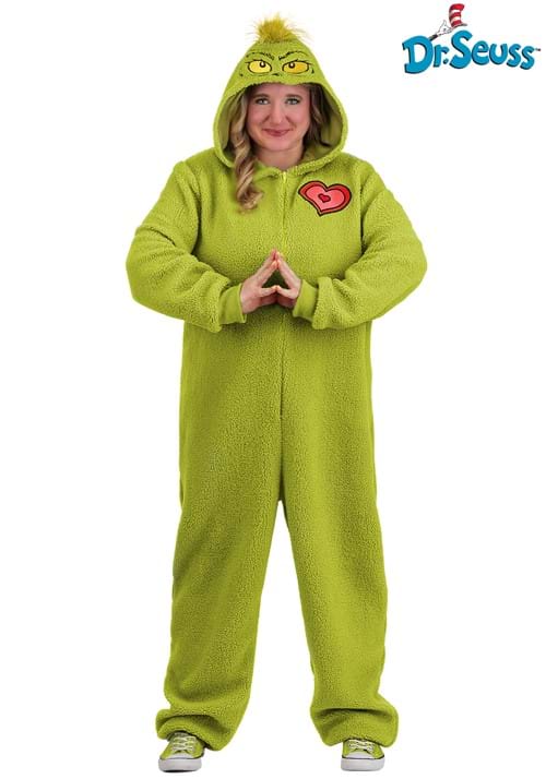 Plus Size Grinch Adult Costume Onesie