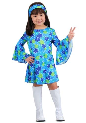 Girls Wild Flower 70s Disco Toddler Costume Dress