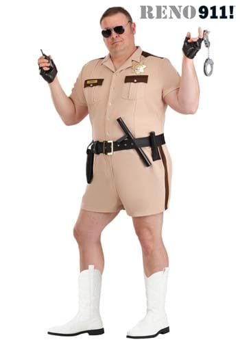 Plus Size Deluxe Reno 911 Lt Dangle Mens Costume