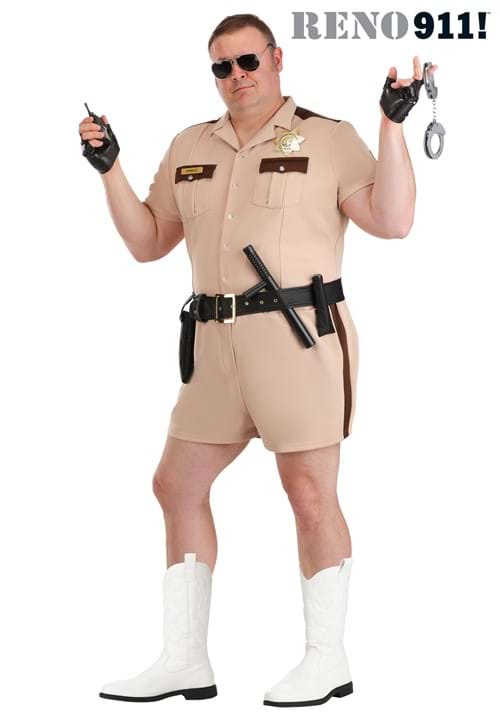 Plus Size Deluxe Reno 911 Lt Dangle Mens Costume