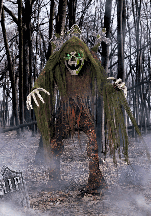 Animated Tony Tombstone the Graveyard Caretaker Decoration