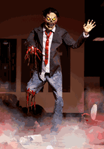 Hopps the Dismembered Zombie Animatronic Decoration