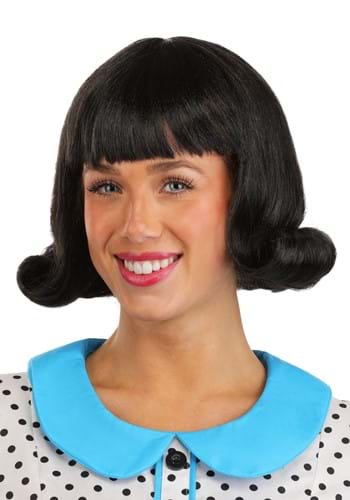 Black 50s Flip Costume Wig for Women
