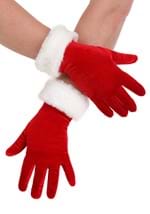 Red Santa Costume Gloves for Women Alt 1