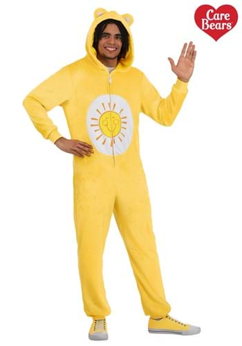 Care Bears Funshine Bear Adult Costume Onesie Alt 1