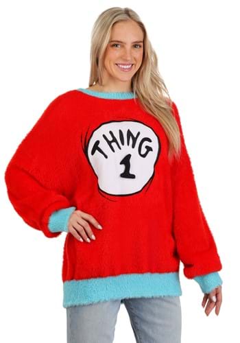 Dr Seuss Thing 1 2 Adult Christmas Sweater Alt 5