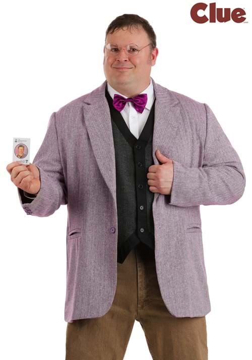 Plus Size Clue Professor Plum Mens Costume