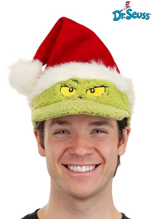 Dr Seuss Grinch Santa Adult Fuzzy Cap