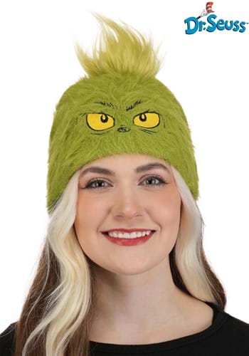 Dr Seuss Adult Grinch Fuzzy Beanie Alt 1