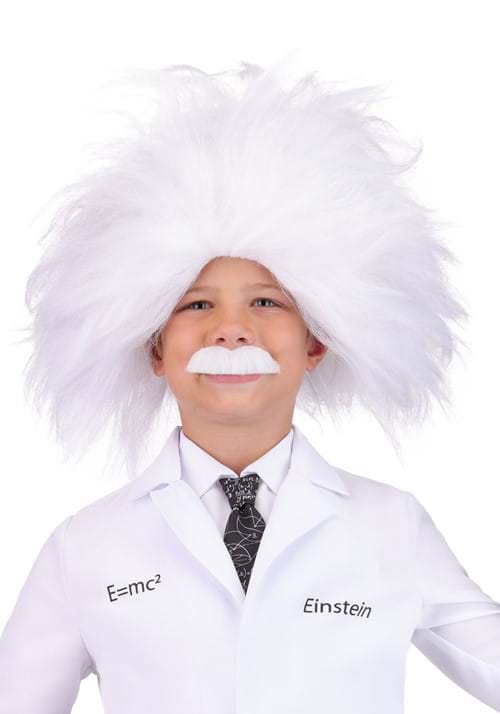 Kids Mad Scientist Wig and Mustache Costume Kit