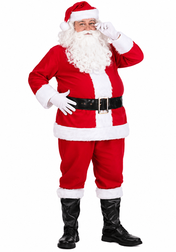Flannel Santa Claus Mens Costume