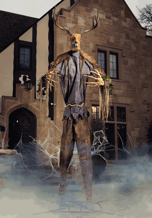 Animated Towering Wendigo Halloween Decoration new