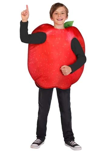 Kids Red Apple Sandwich Board Costume