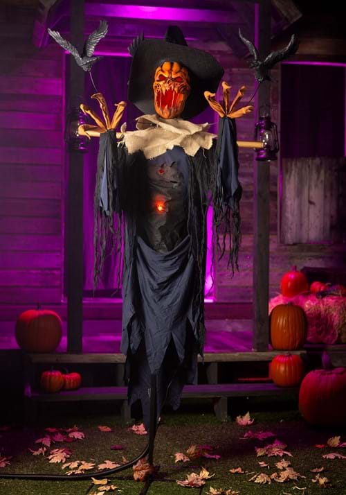 Raven Scarecrow Animated Decoration