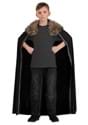 Black Faux Fur Collar Viking Kids Costume Cape