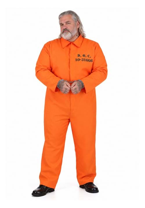 Plus Size Classic Prisoner Adult Costume New Main